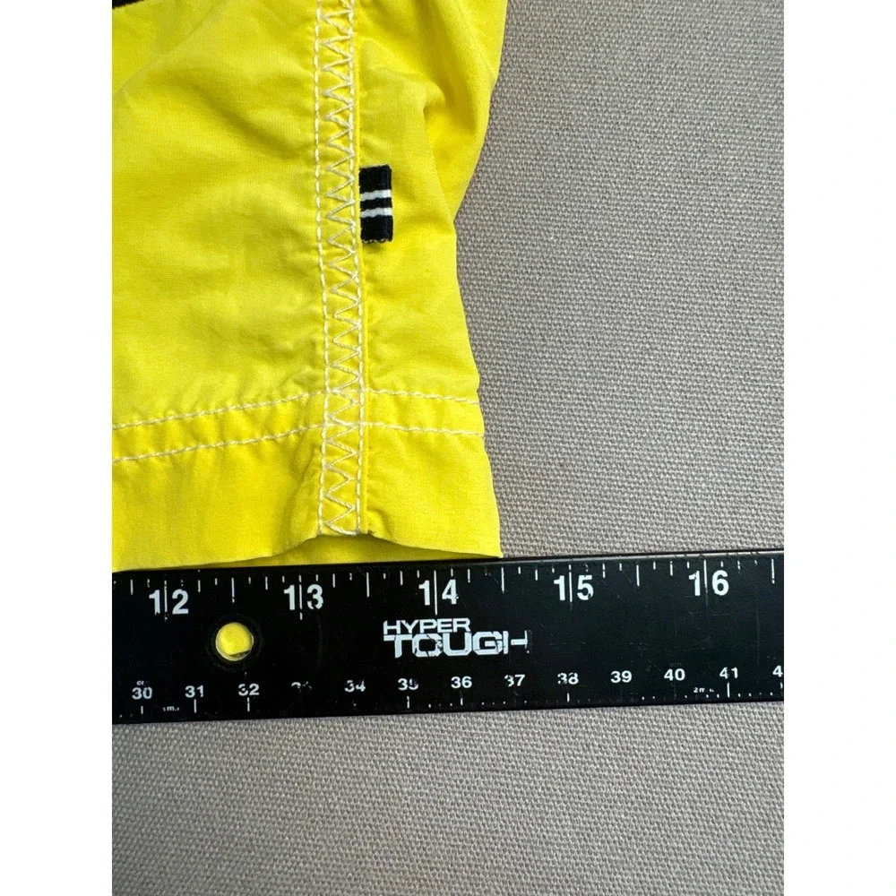 Nautica Mens Yellow Graphic Logo Swim Trunks Mesh Lined Shorts Size XXL